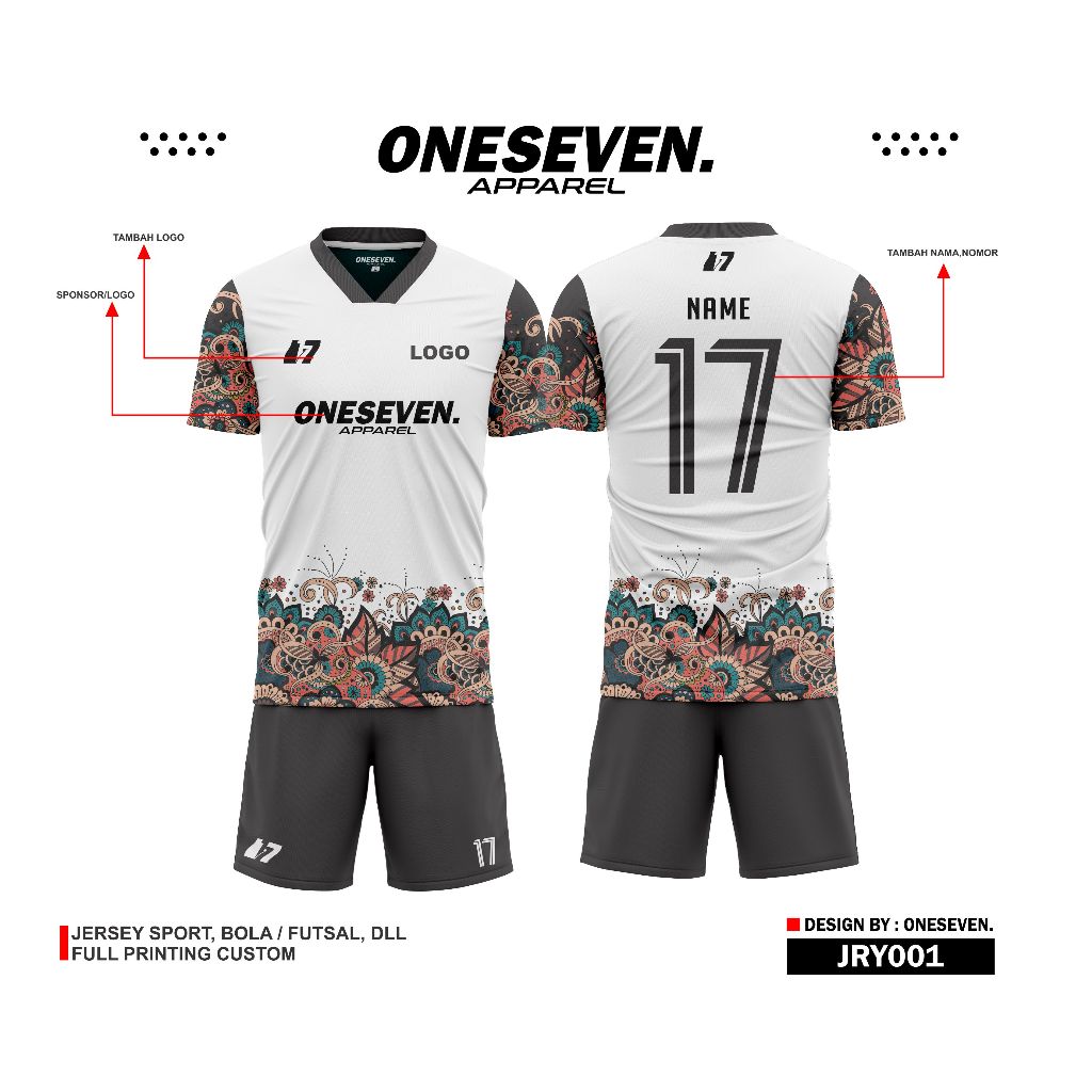 BAJU JERSEY SPORT FUTSAL BOLA FULL PRINTING CUSTOM DESIGN
