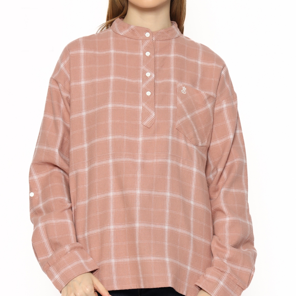 Juice Ematic Kemeja Lengan Panjang Wanita Pipper Flanel Planet Surf