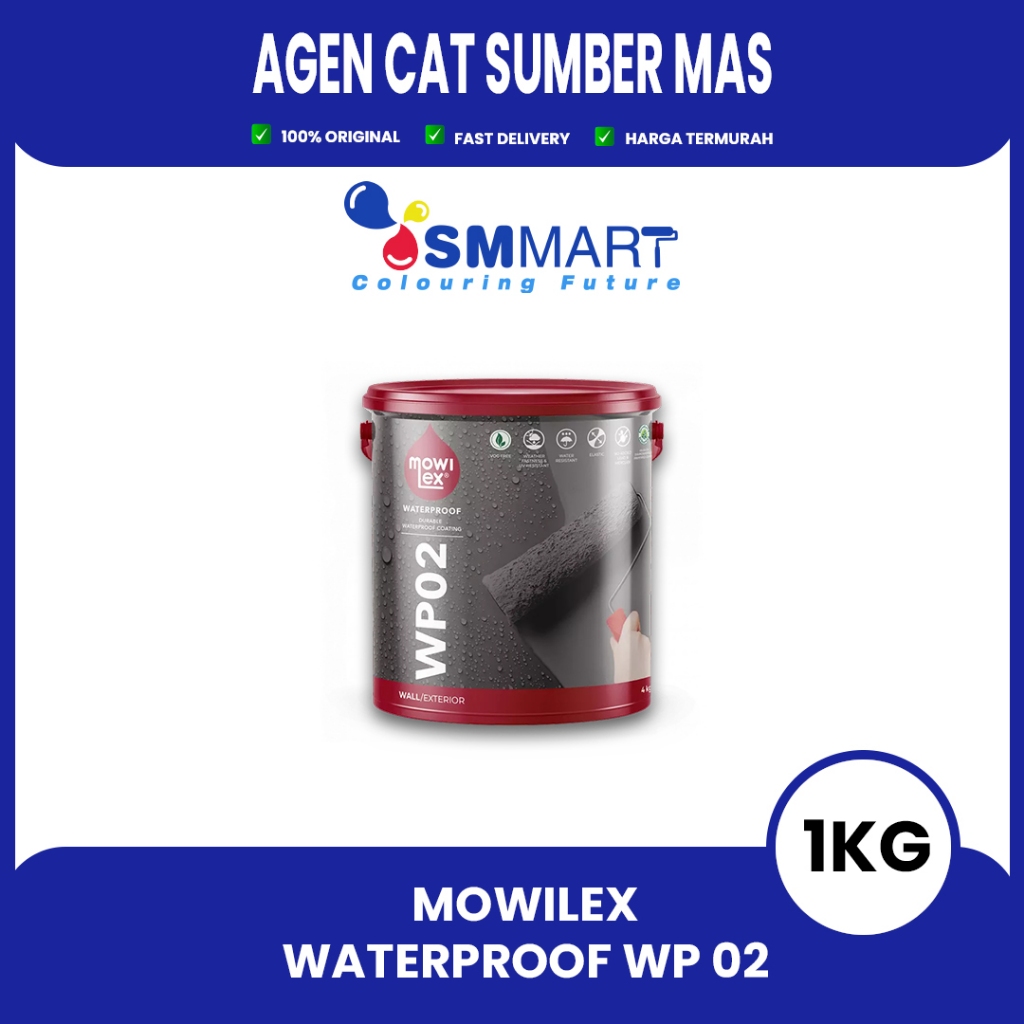 CAT WATERPROOFING MOWILEX ANTI BOCOR MOWILEX WP 02 WARNA PUTIH 1 KG