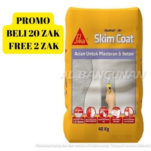 SikaWall 181 Skimcoat / Acian Untuk Plesteran dan Beton