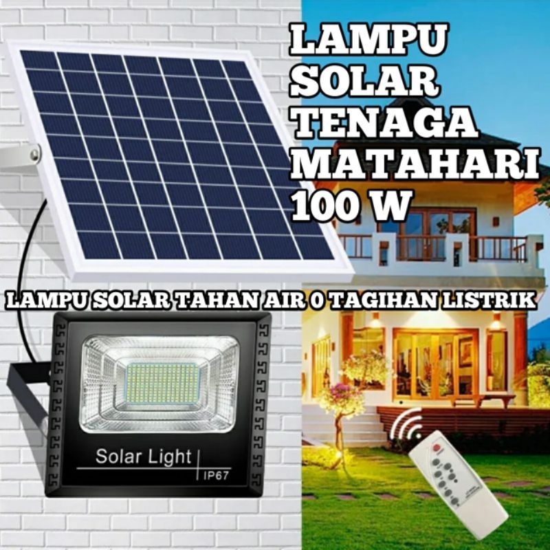 Lampu Panel Solar 100 Watt Lampu Tenaga Surya