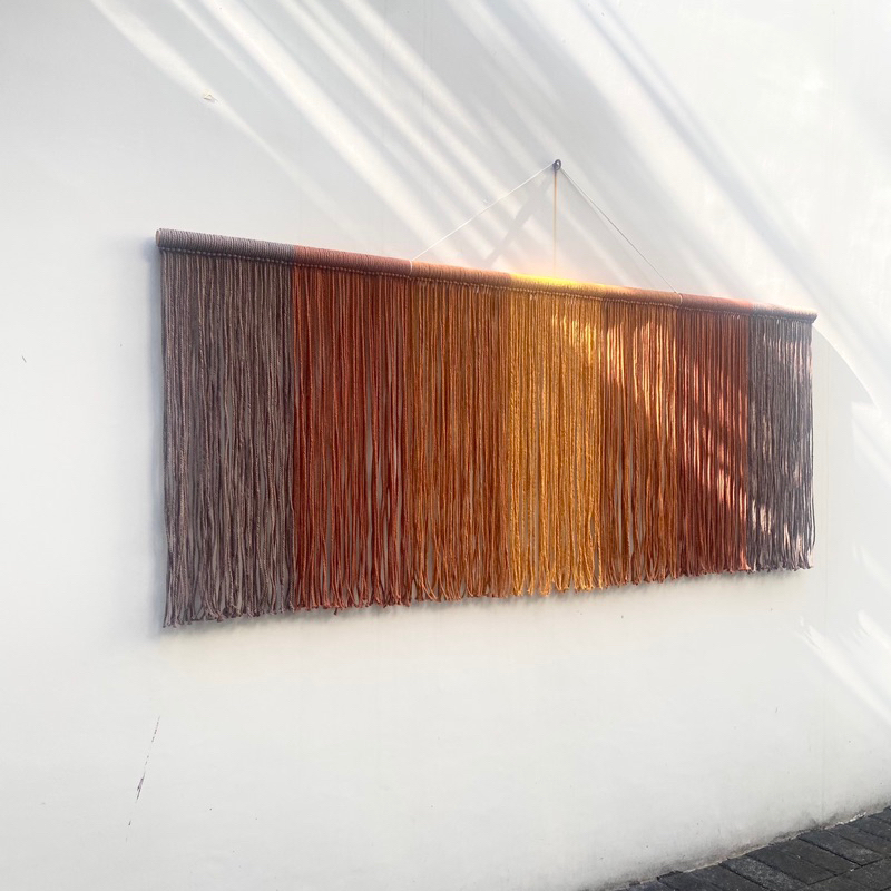 Macrame tirai backdrop makrame bali dekorasi