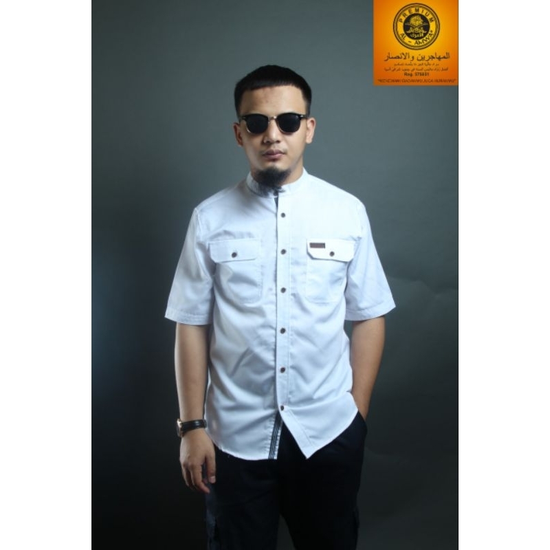 Baju koko jumbo pria lengan pendek - baju koko lengan pendek