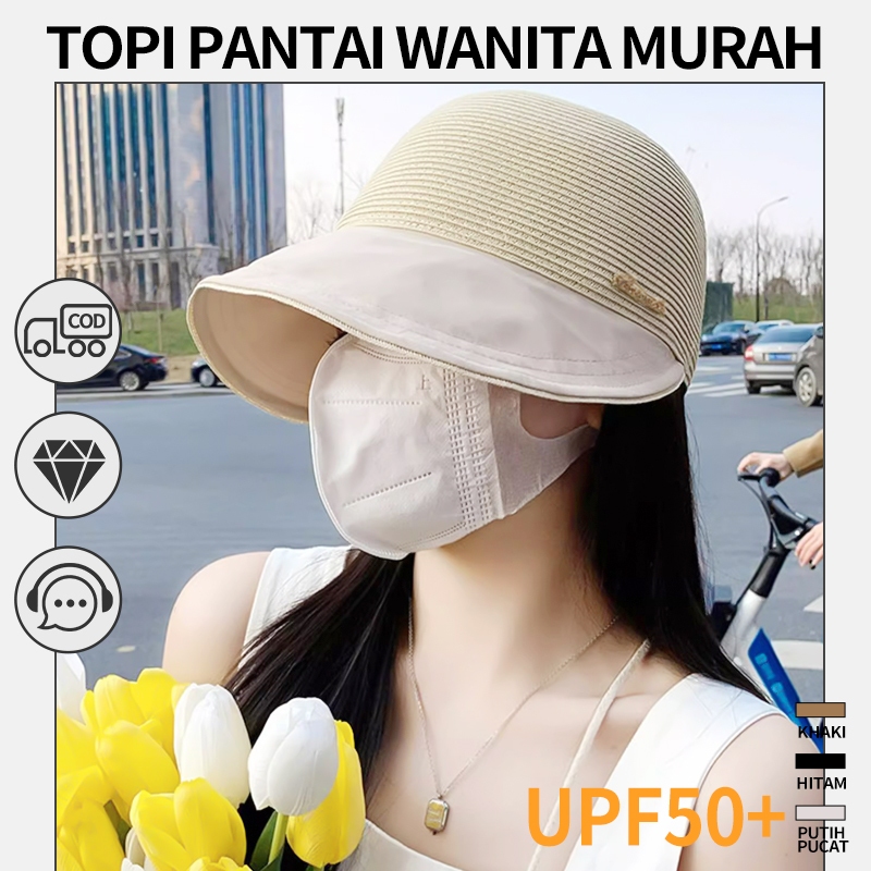 Bernapas topi pantai wanita murah dapat disesuaikan topi wanita bucket impor kepang topi jerami puti