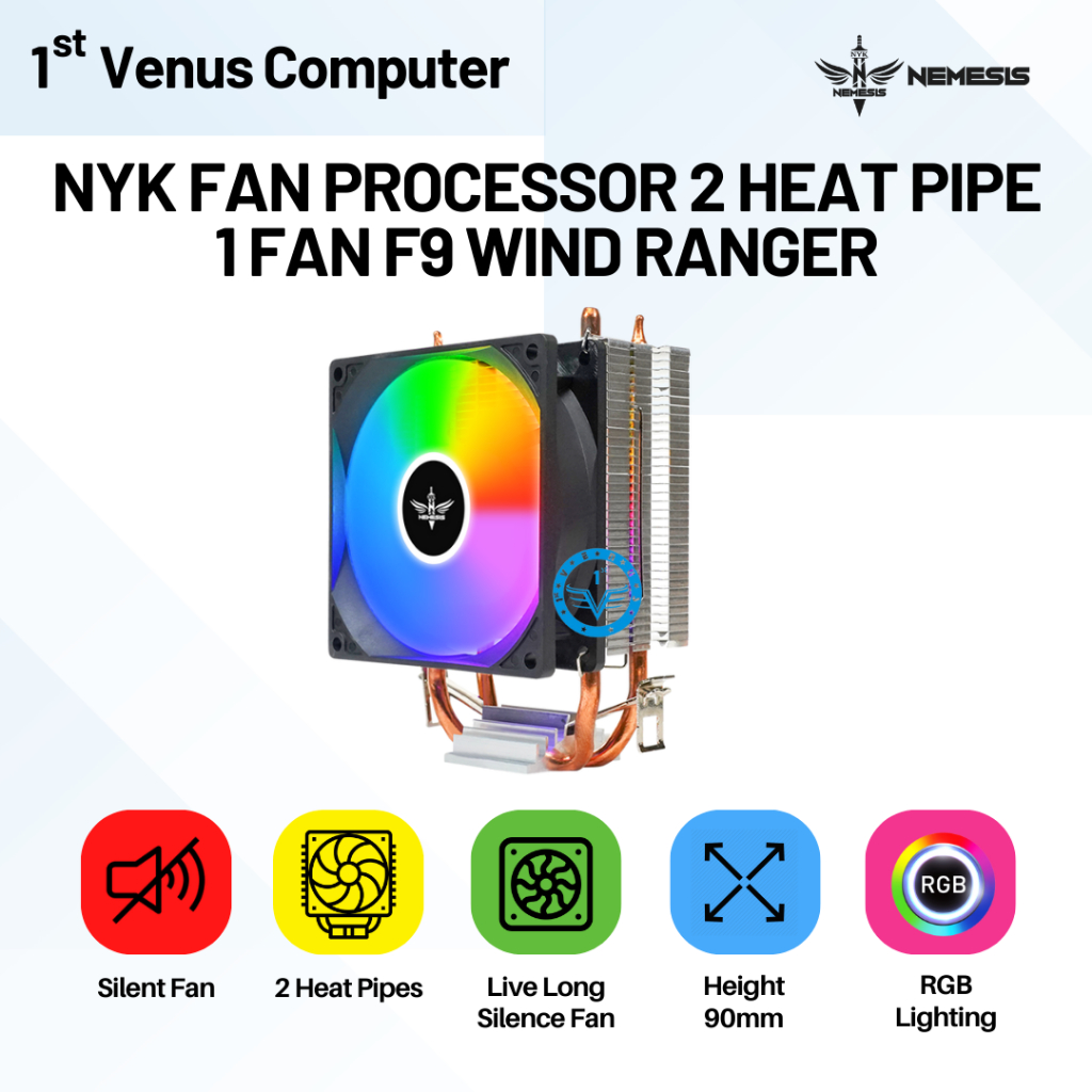 NYK FAN PROCESSOR 2 HEAT PIPE 1 FAN F9 WINDRANGER - KIPAS PROCESSOR / FAN12-NYK