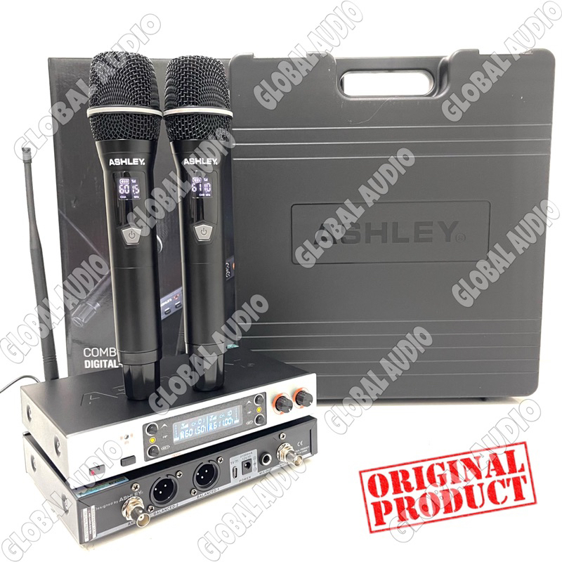 Mic Wireless Ashley Combo Original Free Koper Hitam Ashley Combo Black 2bh Mic New Series Bagus Mura