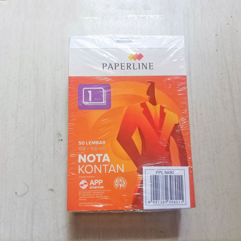 

BUKU NOTA KONTAN PAPERLINE 1ply/1ply Kecil Nota PaperLine