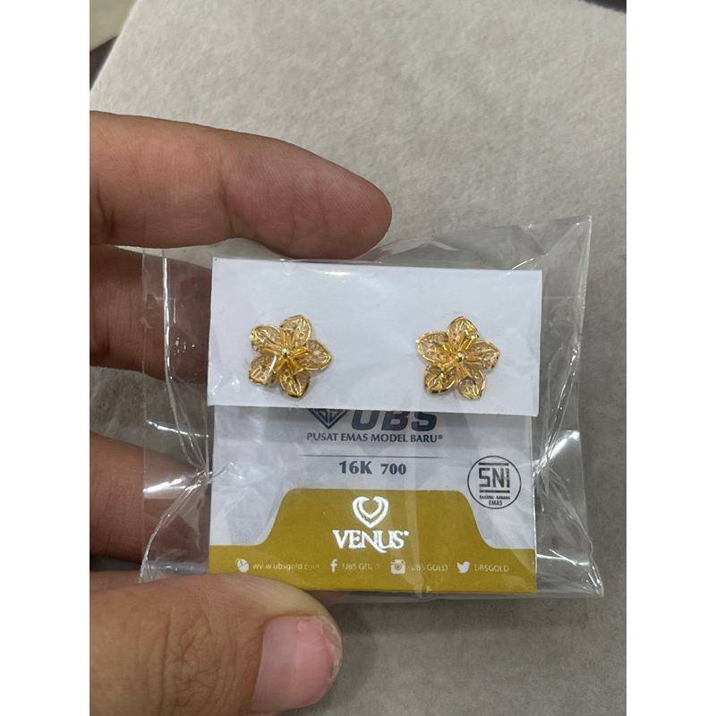 giwang emas asli kendari bunga indonesia heritage anting etnik