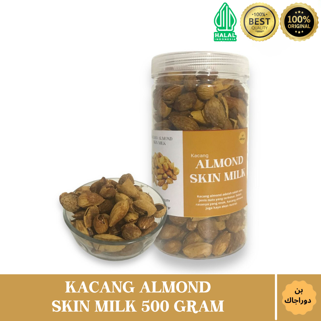 

Kacang Almond Panggang Skin Milk Original Premium 500 Gram