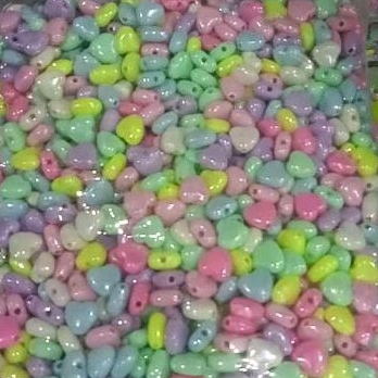 mote love pastel glossy kecil, mote meta, mote pastel,  mote susu glossy, mote dof kilap