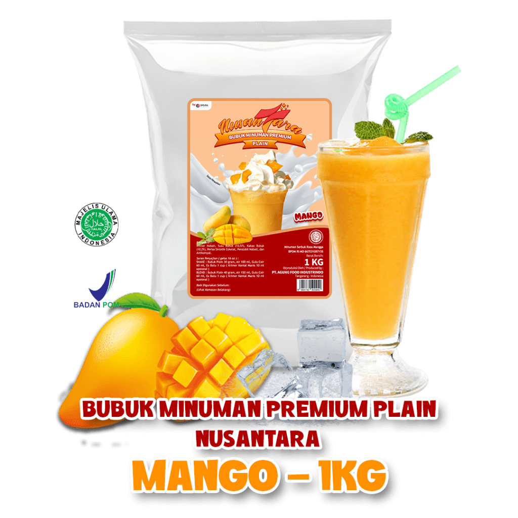 

Bubuk Minuman Premium Rasa Manggo 1KG / Manggo TANPA GULA - NUSANTARA POWDER - NUSANTARA