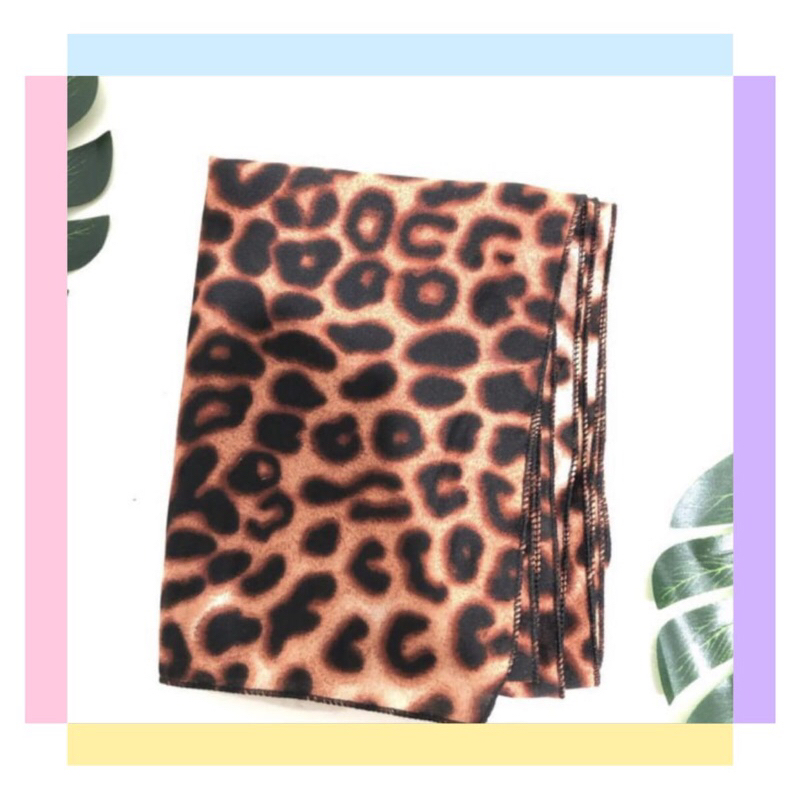 Syal Motif Macan Tutul / Syal wanita / Fashion / Syal leher / Syal tas
