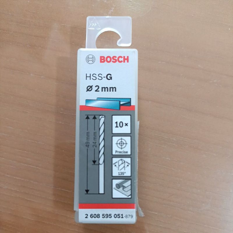 Mata bor besi HSS-G BOSCH 2 mm