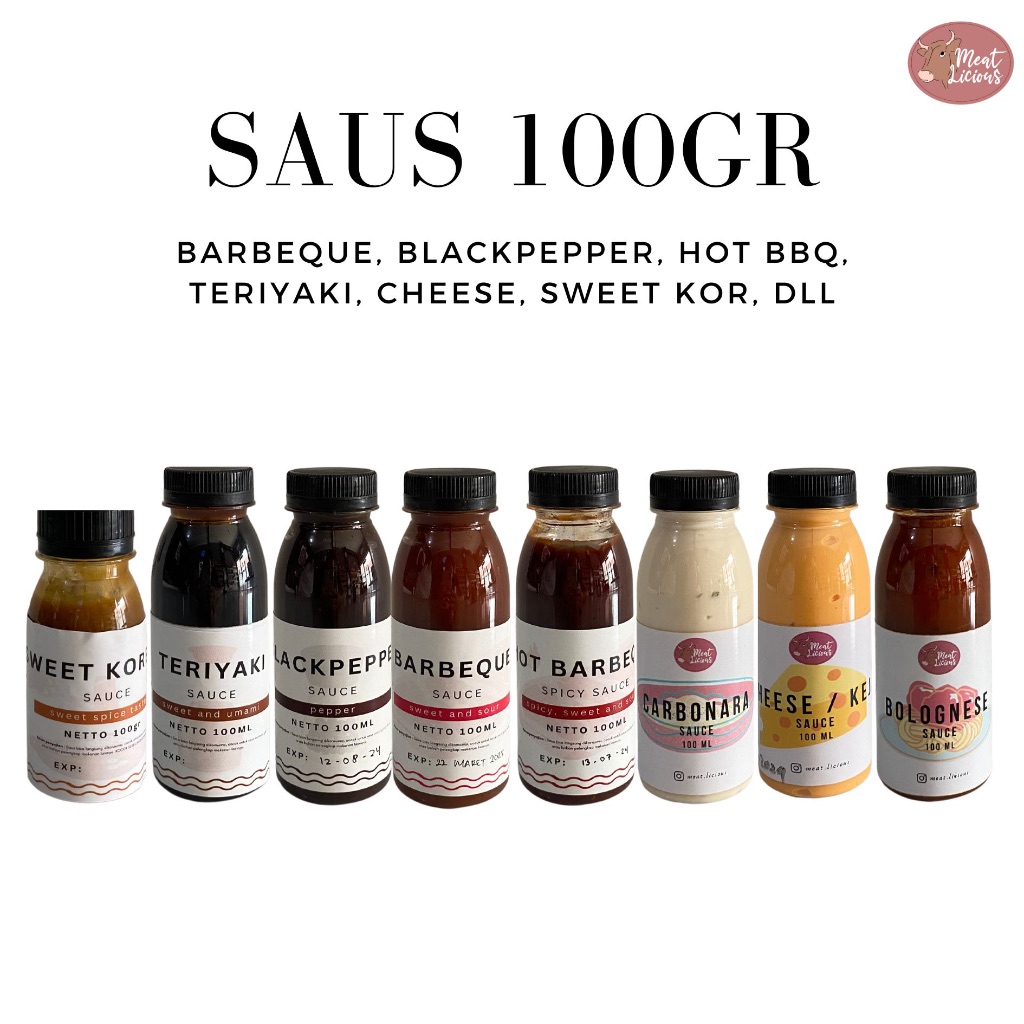 

SAUS 100ml (barbeque, hot barbeque, blackpepper, teriyaki, sweet korean)