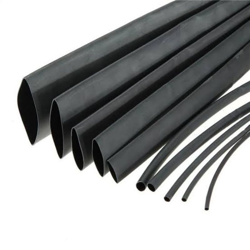 heatshrink tube 20mm 22 mm 25 mm 30 mm 40 mm isolasi bakar hitam selongsong solasi