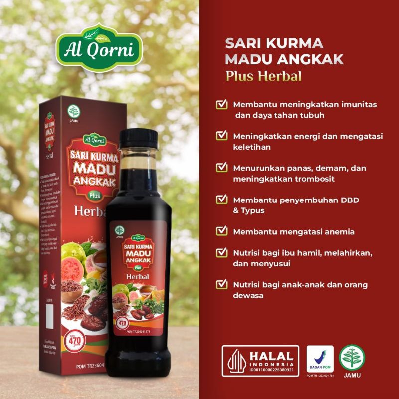 

AL QORNI SARI KURMA MADU ANGKAK PLUS HERBAL