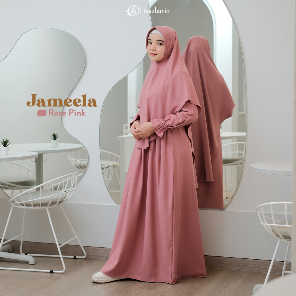 Jameela Series Gamis Set Khimar ( Gamis &amp; Khimar ) By Linazharin