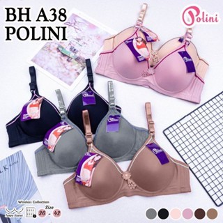 BRA BUSA TANPA KAWAT  POLINI A38  set 1 & 3 pcs  BH CUP B KAIT 2  PUSH UP BRA POLINI  PAKAIAN DALAM