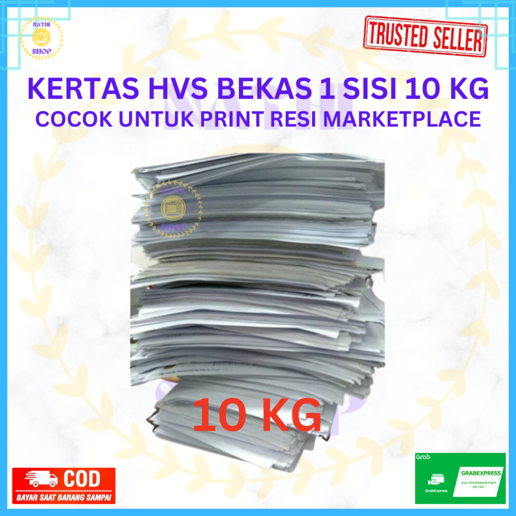 

KERTAS HVS BEKAS 1 SISI 1000 GRAM (1 KG)