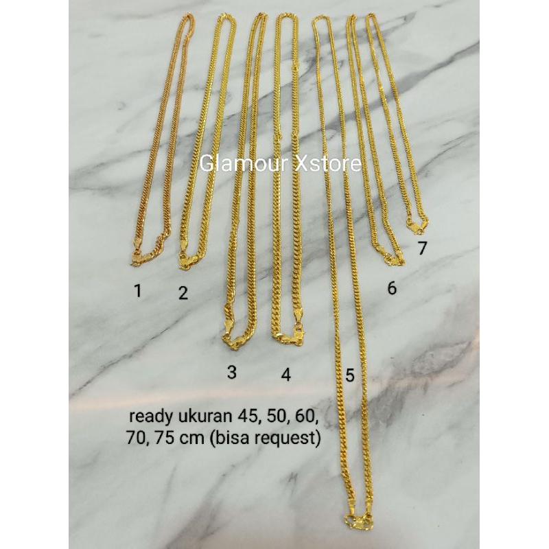 Kalung Rantai Lipan Lapis Emas