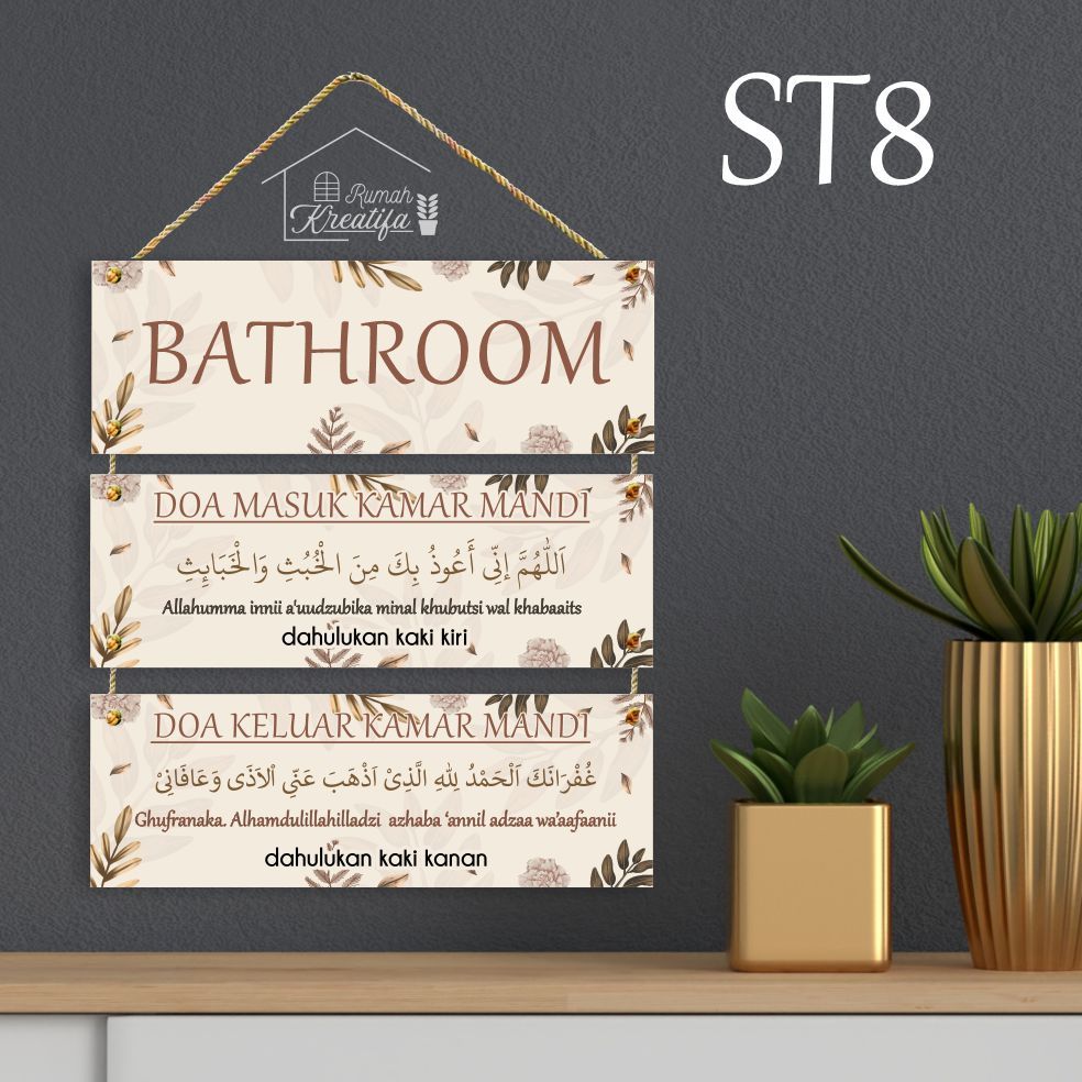 HIASAN DINDING BATHROOM GANTUNGAN KAMAR MANDI DOA MASUK KAMAR MANDI TOILET