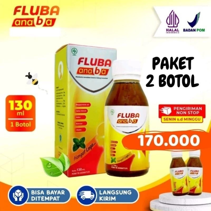 FLUBA ANABA paket HEMAT 2 Botol vitamin anak