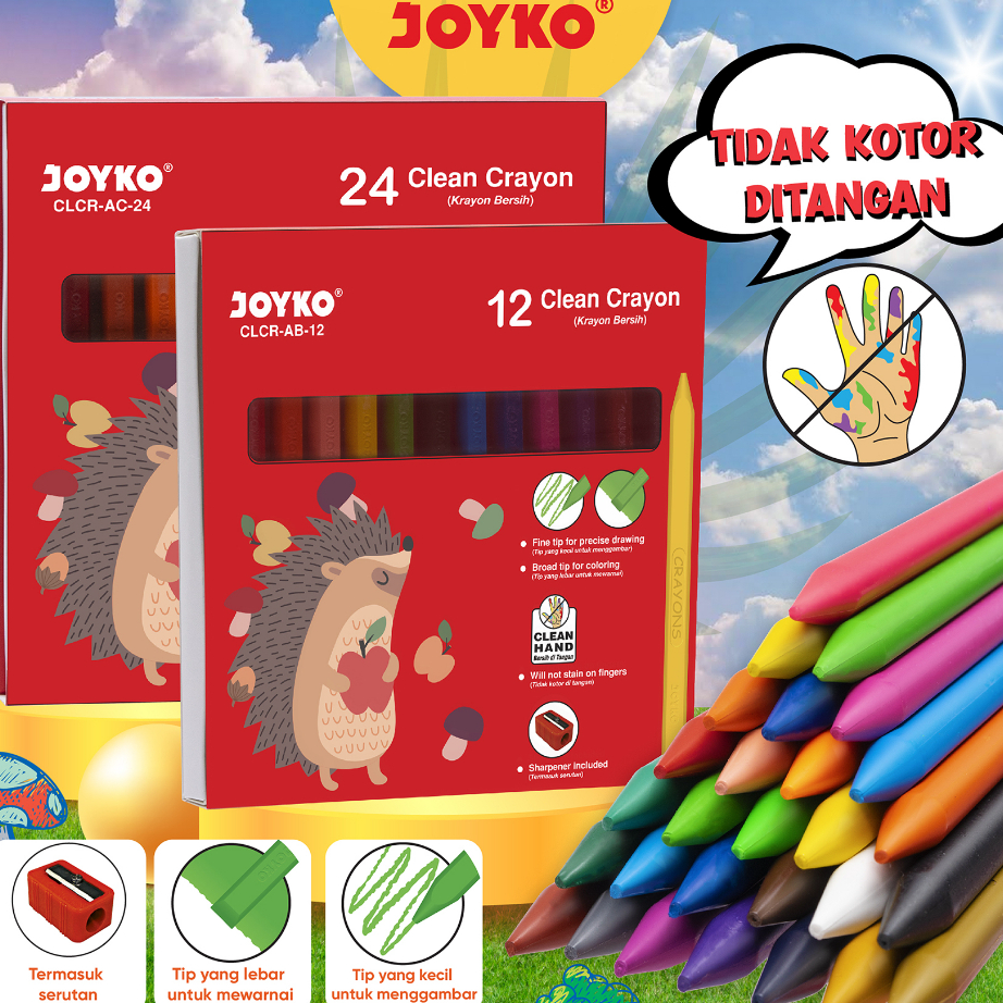 

Diskon Promo Krayon Bersih Clean Crayon Joyko