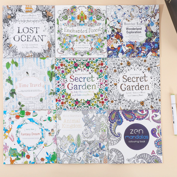 

➔➝✺❇ Buku Mewarnai untuk Dewasa dan anak2/24 Halaman Secret Garden Magic Forest Stress Relief Buku Mewarnai/Secret Garden Drawing Book