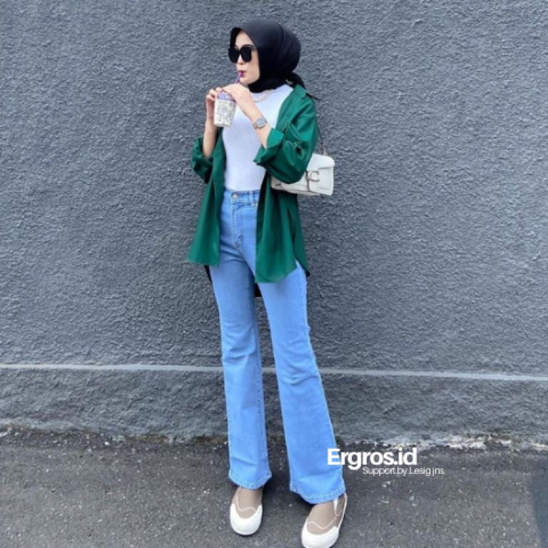 Dijual kakakB6n1M Kulot Wanita - HighWaist Kulot Jeans Cutbray Wanita Loose | Kulot Jeans | Celana C