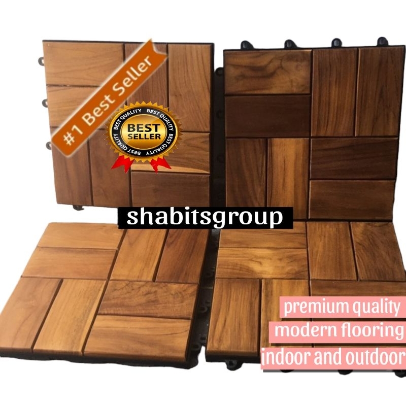 BISA COD DECKING KAYU MOZAIK CAT 30X30 lantai kayu cat dan furnish 30x30 decking tile cat kayu jati
