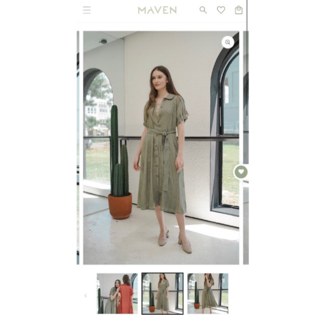 MAVEN Theodore Mellisa set in Pesto Green