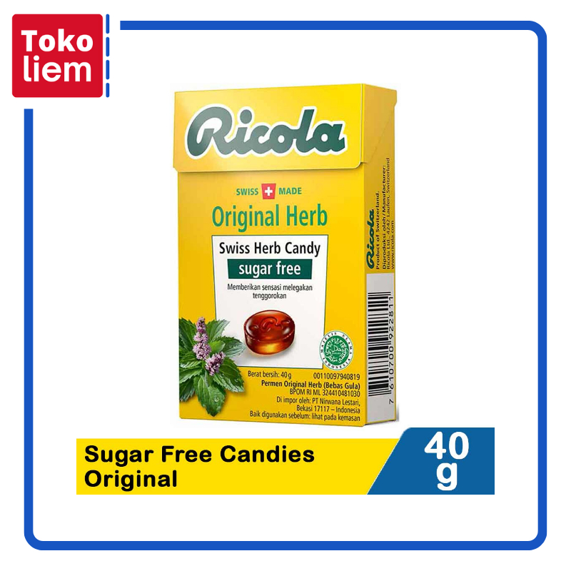 

Ricola Sugar Free Candies Original 40G