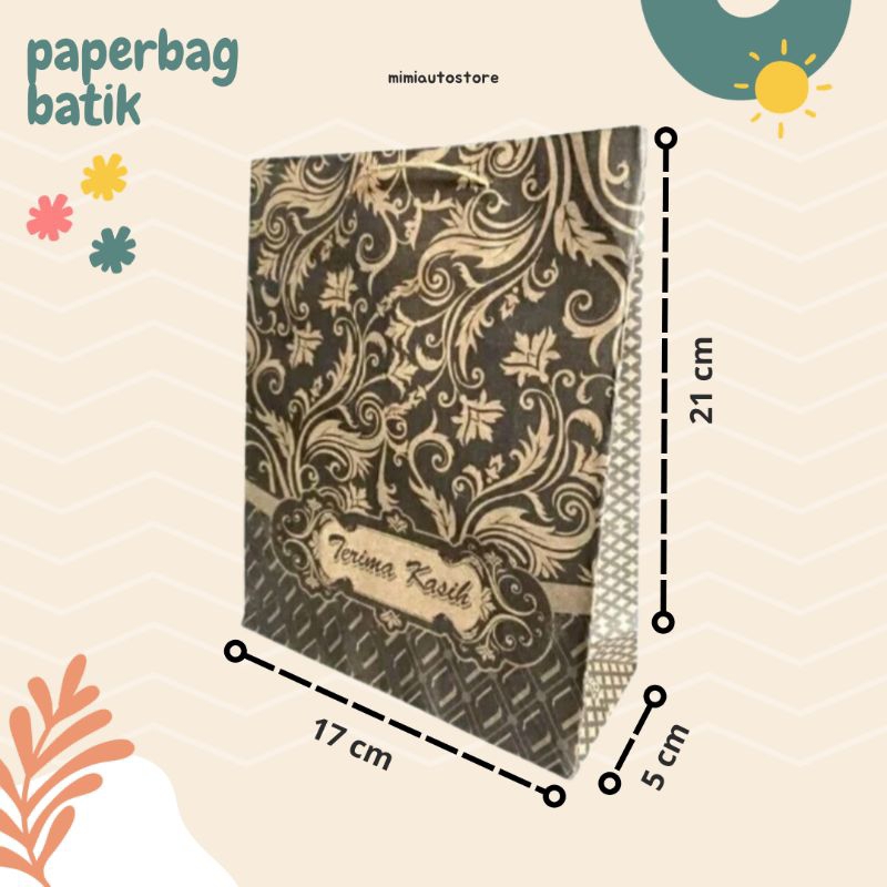 

[ PAPERBAG 21x17x5.5 ] MOTIF BATIK / TAS TENTENGAN/ WADAH BERKAT HAJATAN/ PAPERBAG BAHAN KUAT TAS SOUVENIR PESTA