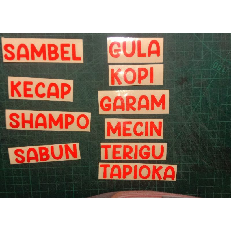 

Paket 10pcs Stiker bumbu dapur dan perlengkapan mandi