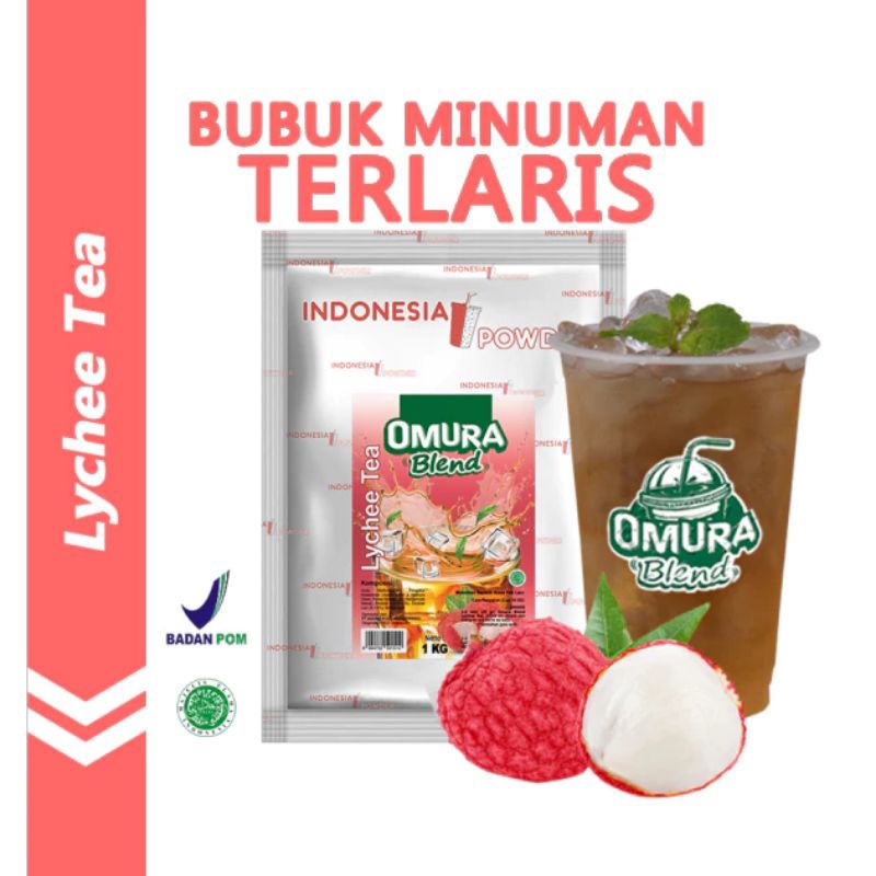 

Lychee Tea 1Kg / Teh Leci / Indonesia Powder / Bubuk Minuman Omura Blend