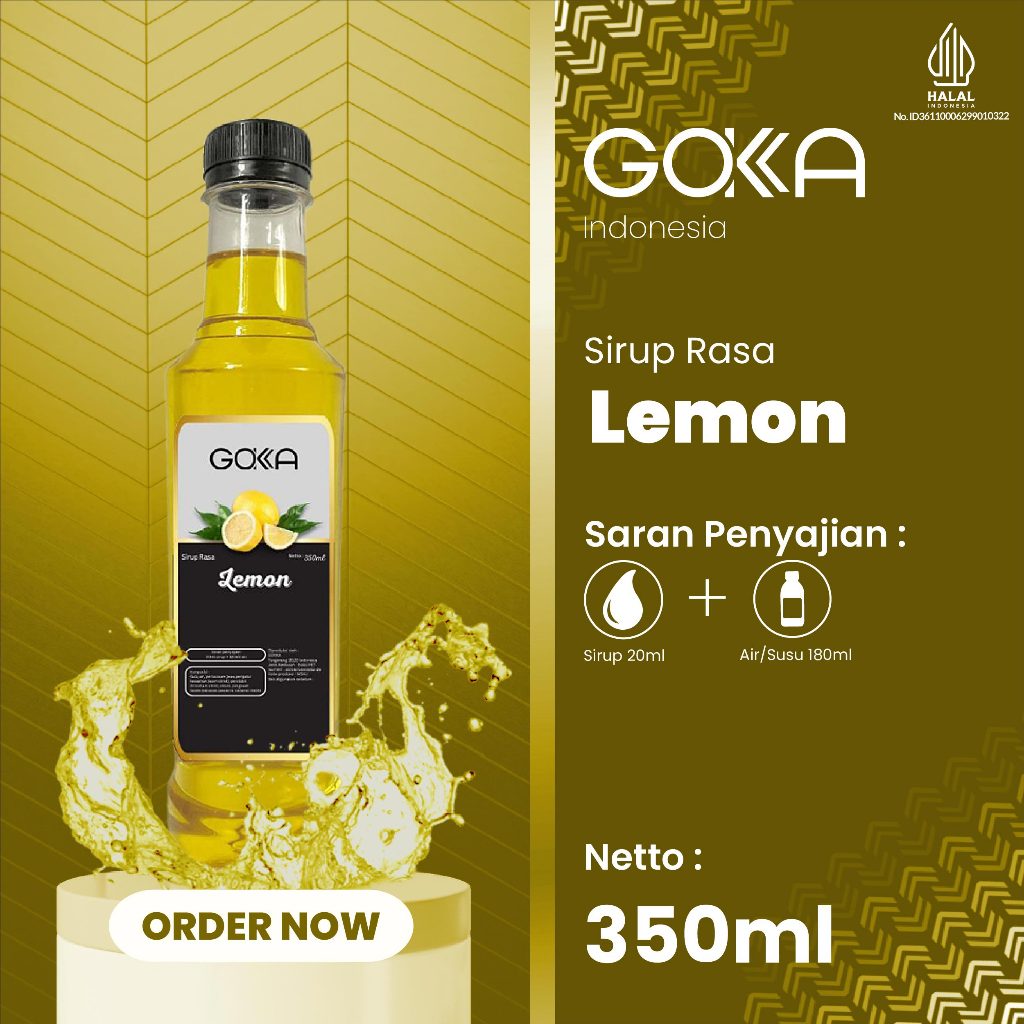 

Gokka Syrup / Sirup Gokka Minuman Segar Rasa Lemon 350ml