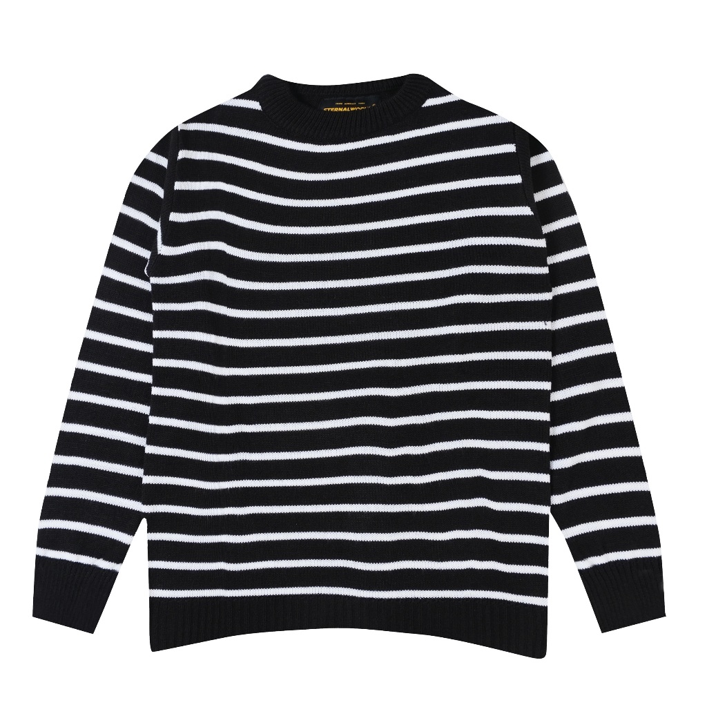 ETERNALWORKS - Knitwear Black Stripe White