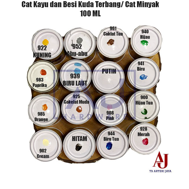 

Laris Cat Kayu Cat Besi ukuran 0,1 liter Cat Kuda Terbang Cat Minyak Kecil Ready Stock Semua Warna Buruan Beli