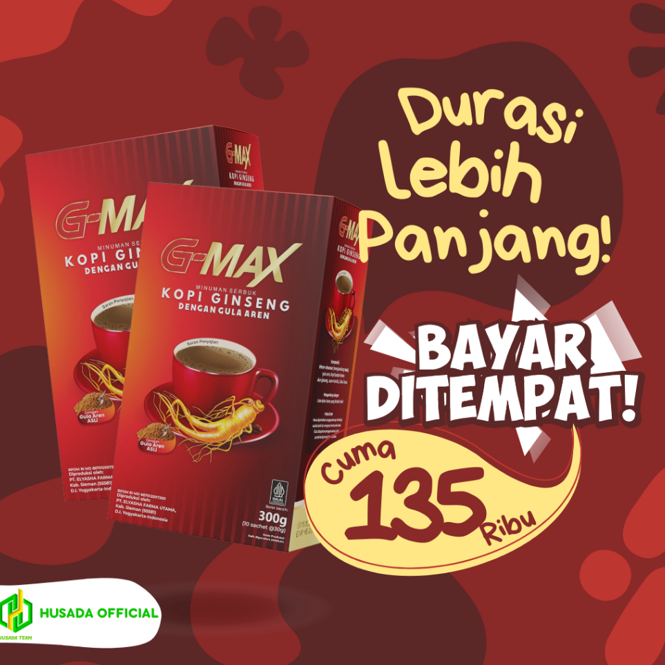 

DTMG1417 GMAX KOPI STAMINA PRIA AMAN SUDAH BPOM & HALAL 1 BOX ISI 10 SACHET