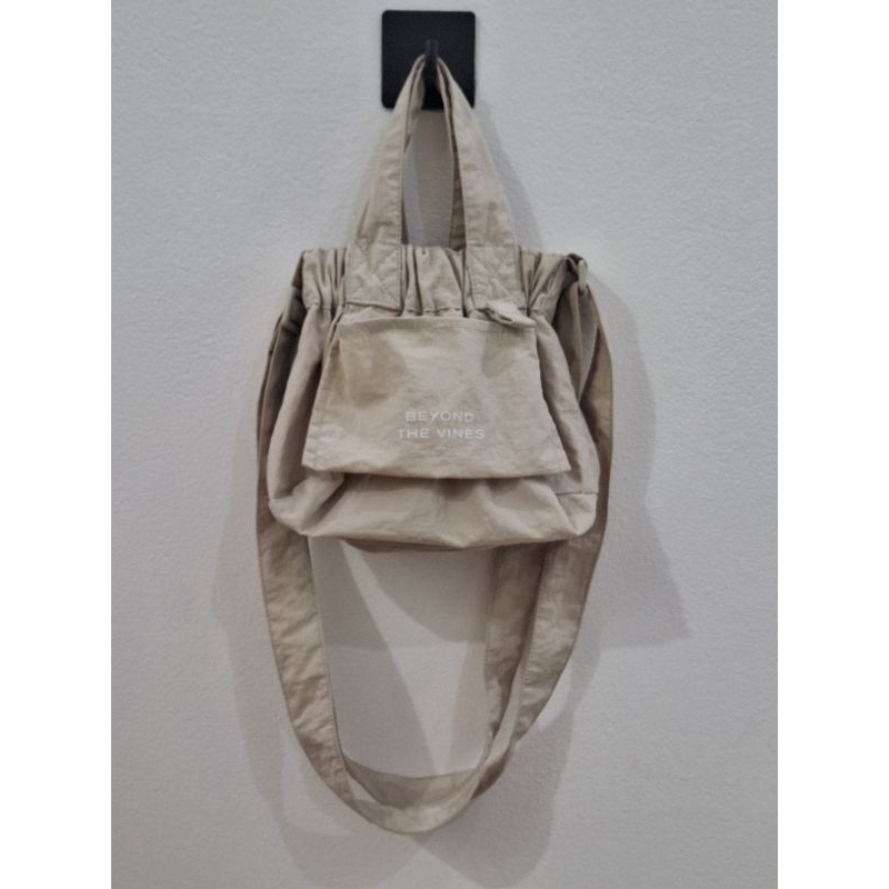 beyond the vines micro btv dumpling bag cream