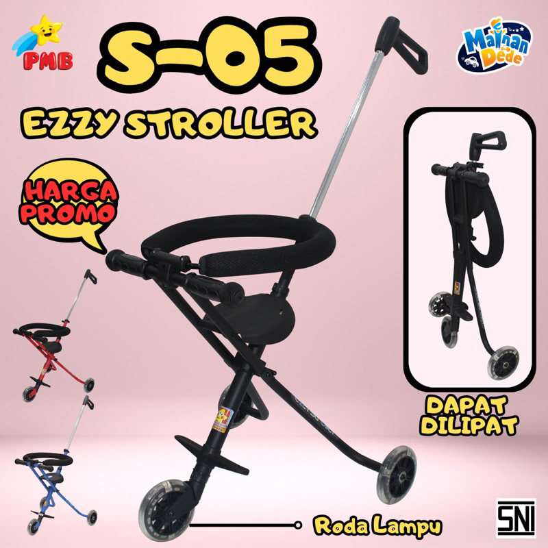 Stoller Baby Dorongan Travel Balita Lipat Ringan Portable Ezzy S05 PMB S-05 Ezzy Stroller