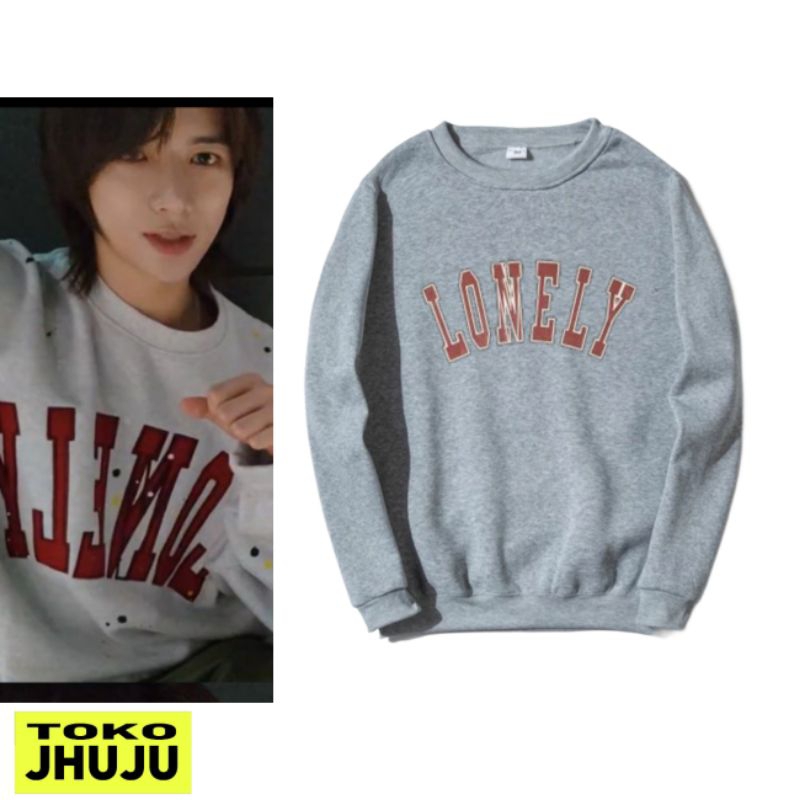 Sweater Beomgyu Tbt Moa Lonely x Lovely Merah