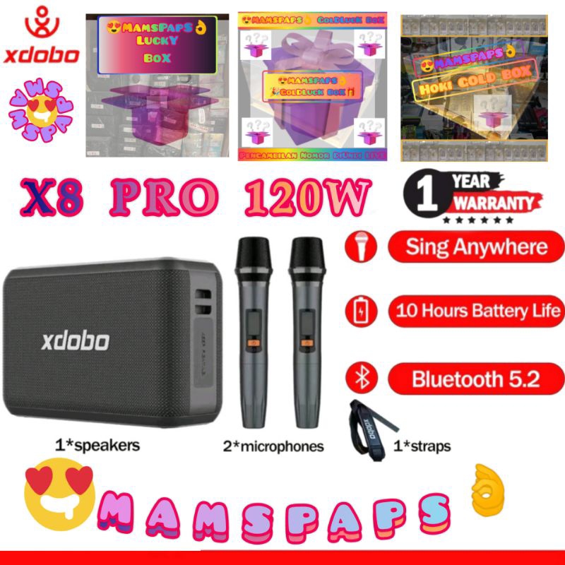 XDOBO X8 PRO 120W SPEAKER BLUETOOTH TWS STEREO WIRELESS KARAOKE