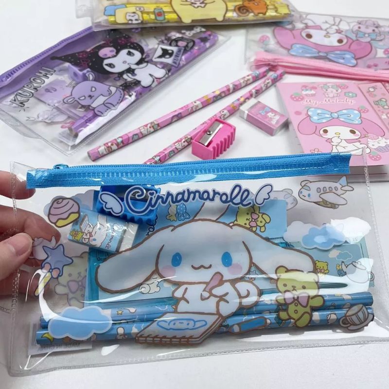 

set alat tulis pouch sanrio