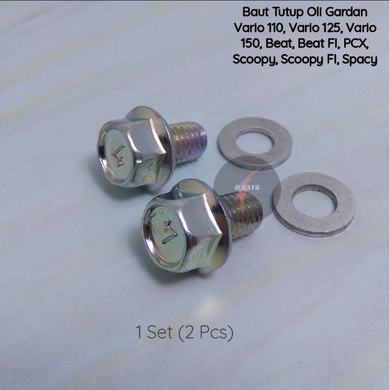 Baut baud Pembuangan Oli gardan & ring almunium honda beat vario spacy karbu
