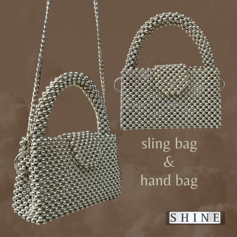 Silver Chrome Edition - Beaded Bag - Beads Bag - Tas Manik