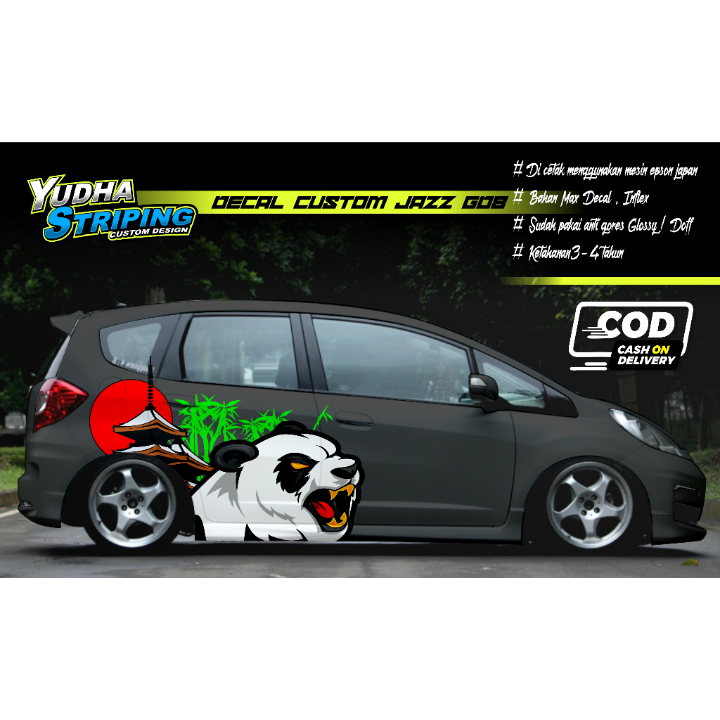 STICKER MOBIL JAZZ / AGYA / AYLA / DECAL STIKER MOBIL ANIME / VARIASI STIKER