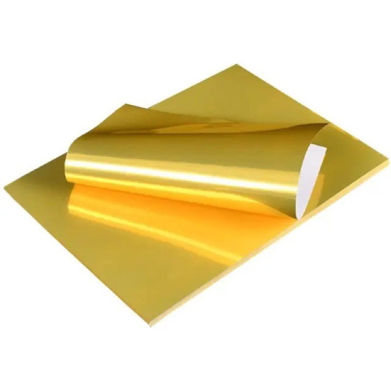 

kertas Stiker Vinyl Gold Inkjet Waterproof, 50 lembar
