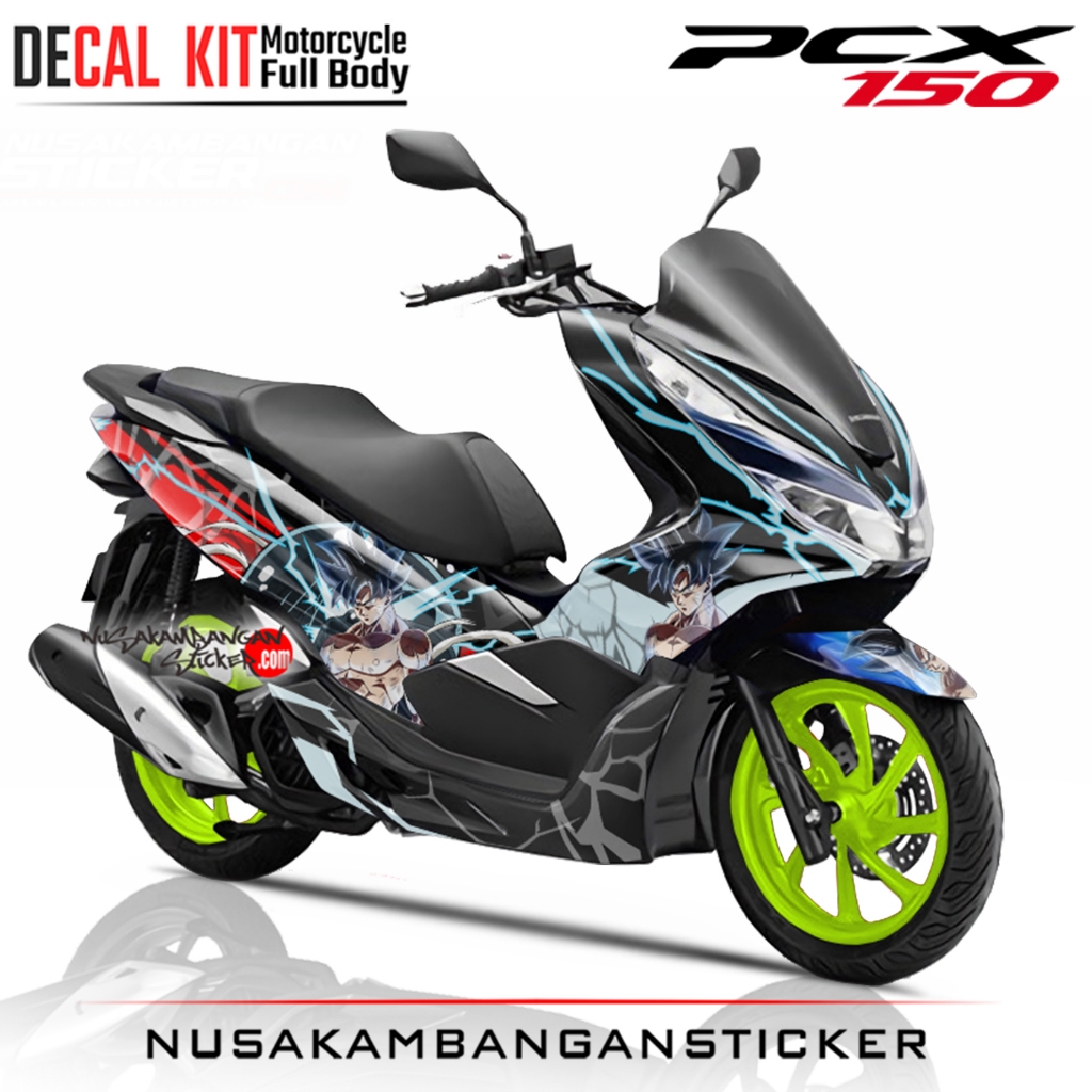 Decal Sticker PCX 150 New Goku Hitam