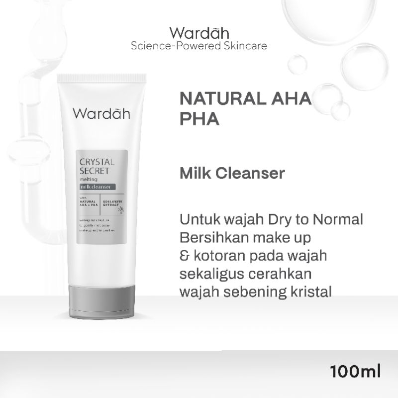 Wardah Crystal Secret Melting Milk Cleanser 100 ml | Wardah Crystal Secret Milk Cleanser | Wardah Cr